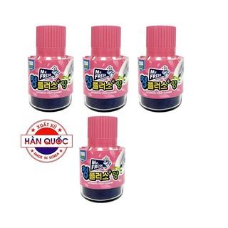 [Nhập HC1712 giảm 10%]Bộ 4 Chai thả bồn cầu Mr.Fresh Hàn Quốc làm sạch diệt khuẩn 180g (Hương Hoa Ly)