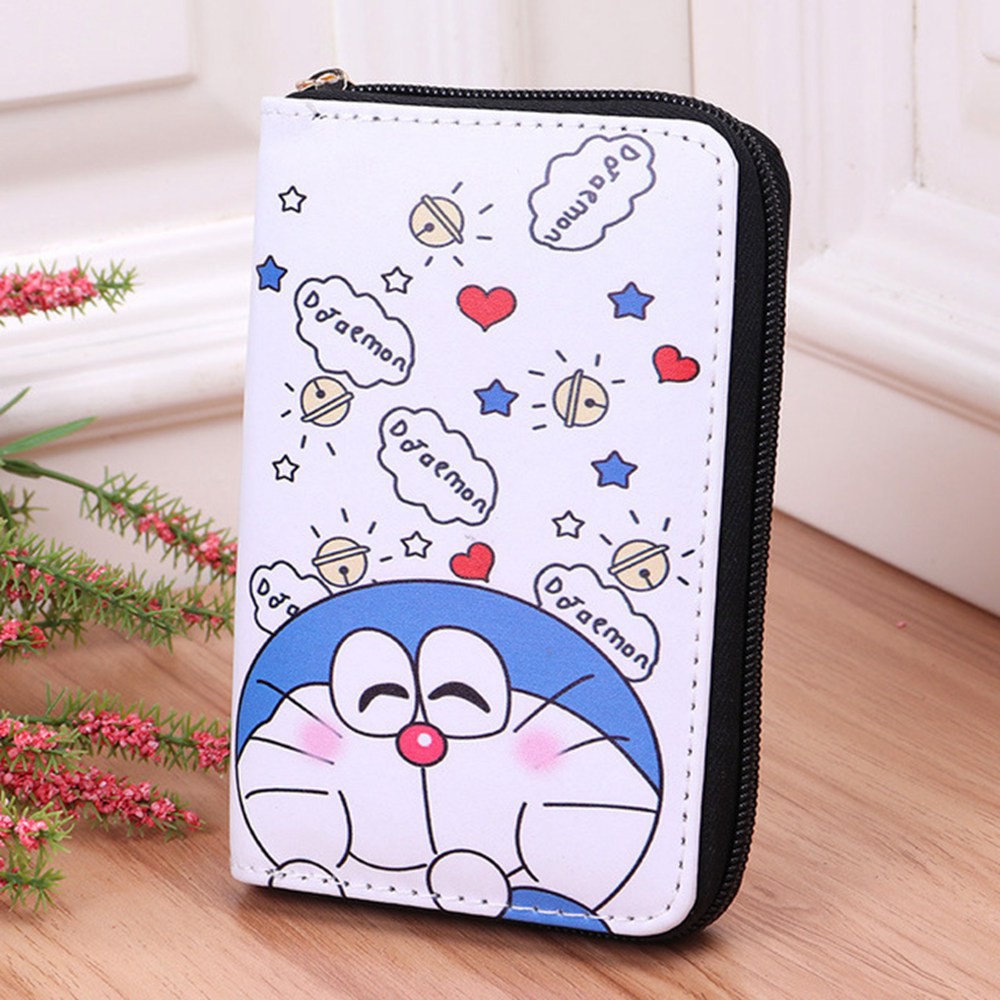 Ví Cầm Tay Đựng Tiền Xu Họa Tiết Hoạt Hình Doraemon Dễ Thương Cho Bé Gái