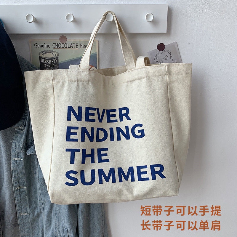 Túi Xách Canvas Sức Chứa Lớn Phong Cách Hàn Quốc Cổ Điển Hàng Mới