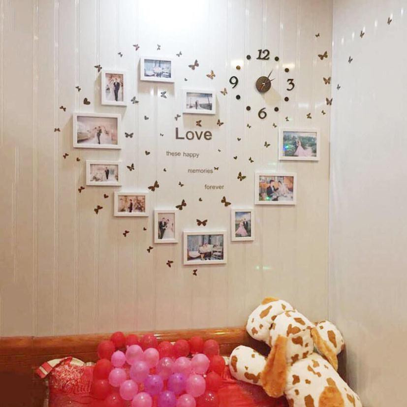 Bộ Khung Ảnh Treo Tường Trái Tim phòng cưới - Bảo Hành Gãy, Vỡ -hỗ trợ in ảnh tặng kèm đinh 3
