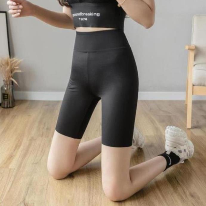 Quần Legging Thể Thao Nữ Cạp Cao Cao Cấp Hàn Quốc Quần Đùi Cạp Cao Biker Tập Gym Yoga Aerobic Mùa Hè | BigBuy360 - bigbuy360.vn