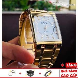 Đồng hồ nam Halei HL01 chính hãng mặt vuông cao cấp sang trọng chống nước chống xước