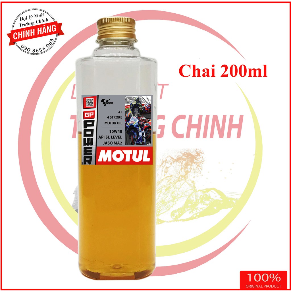 Nhớt Motul GP Power 4T 10W40 dành cho xe số, tay côn 100ml,200ml,300ml,400ml