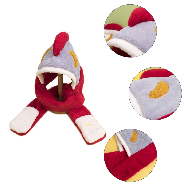 Set Mũ + Găng Tay + Khăn Choàng 3 Trong 1 Chống Gió Giữ Ấm Mùa Đông Cho Bé