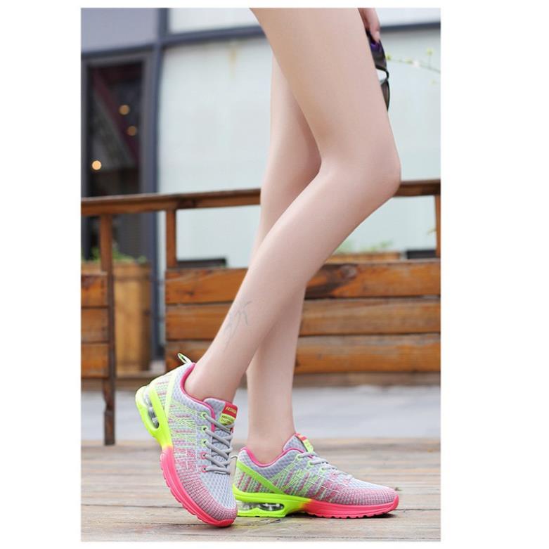 sale 1.1 Giày Thể Thao Đan Len Có Đệm Khí Siêu Nhẹ Cột Dây Thoáng Khí Dễ Phối Đồ Thời Trang Phong Cách Hàn Quốc Cho Nữ "
