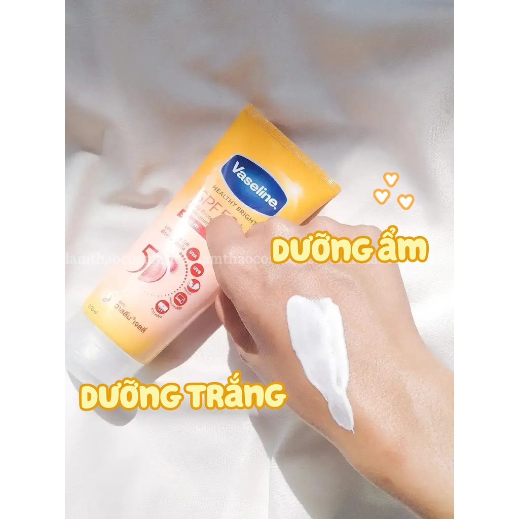 Sữa Dưỡng Thể Trắng Da Toàn Thân Chống Nắng Vaseline Healthy Bright Sun + Pollution Protect SPF 50+