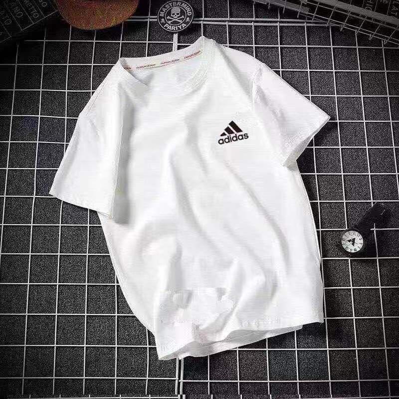 ADIDAS Áo Thun Nam Tay Ngắn Cổ Tròn Có In Hình Thời Trang Phong Cách