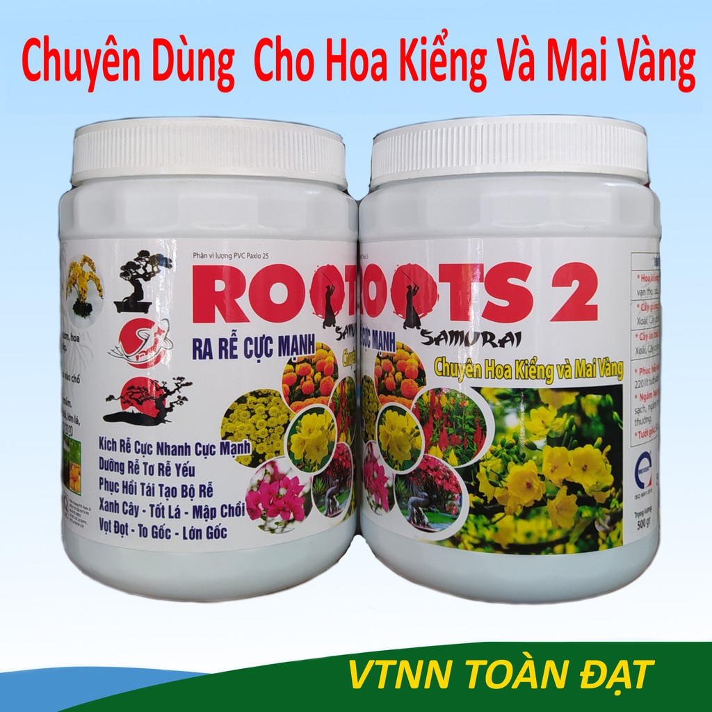 Ra Rễ Cực Mạnh Roots 2, Phân Bón Kích Rễ Chuyên Mai Vàng Và Hoa Kiểng ( Hủ 500g)