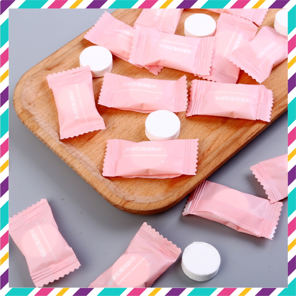 Gói 100 viên giấy nén tiện lợi mang theo du lịch