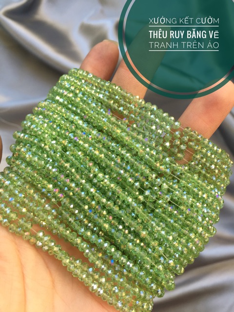Hạt pha lê tròn 3mm