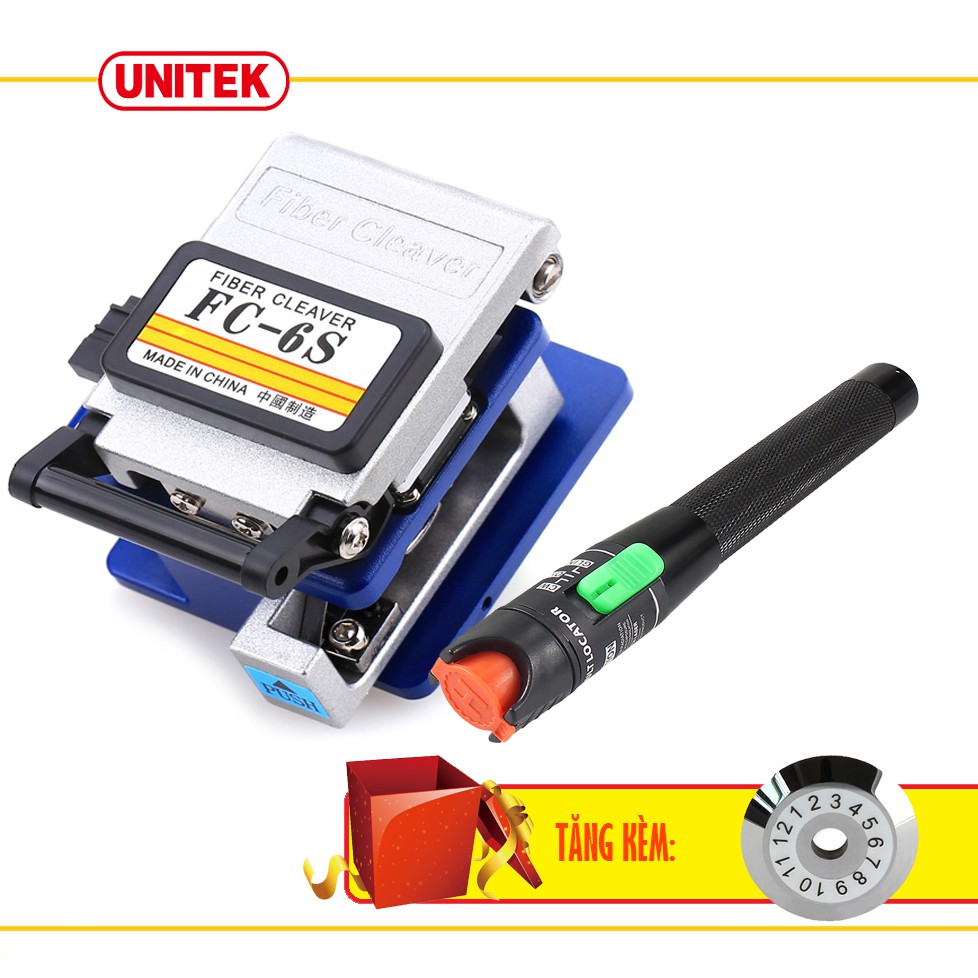 Bộ Sản Phẩm Thiết Bị Quang Bao Gồm: Dao Cắt Quang FC-6S + Bút Soi Quang 30KM Đen Tặng Sản Phẩm Lưỡi Dao Cắt Quang