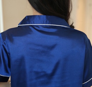 Bộ ngủ lụa cộc tay [ SẴN HÀNG ]