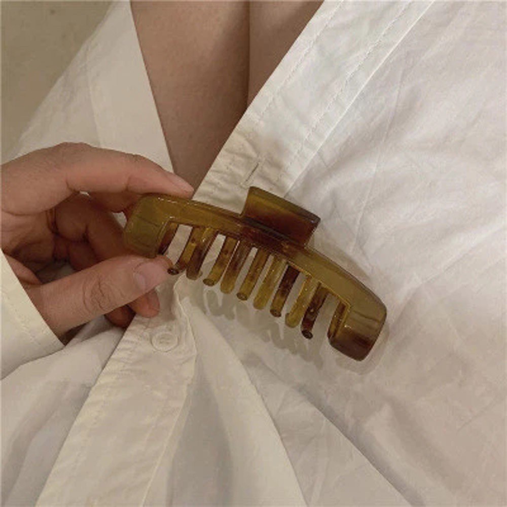 Kẹp Tóc Nhựa Trong Suốt Cỡ Lớn Nhiều Màu Thời Trang Cho Nữ