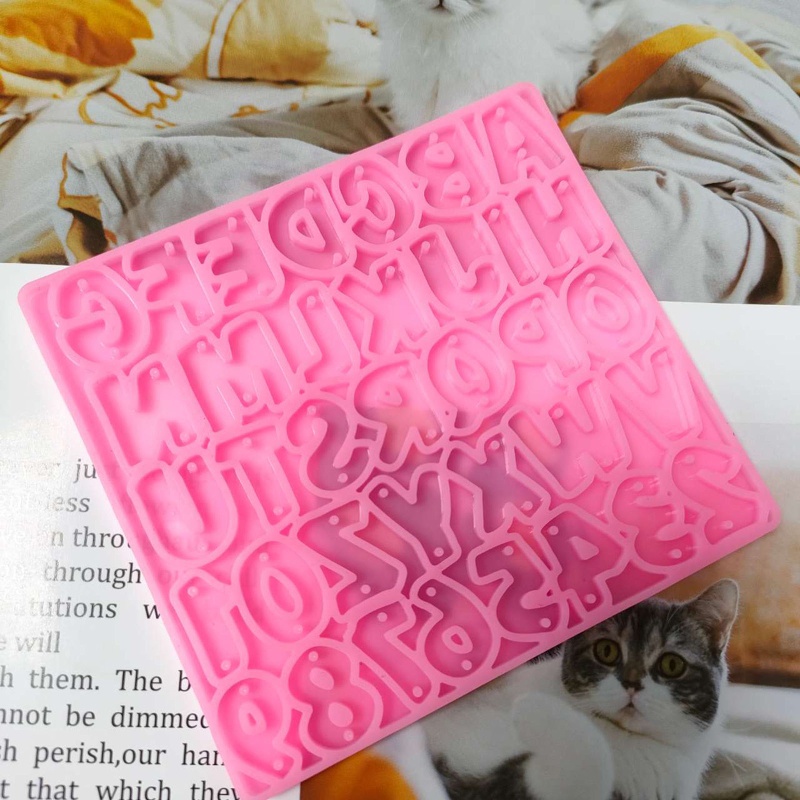 Khuôn Silicone Làm Mặt Trang Sức Hình Chữ Cái &amp; Số DIY