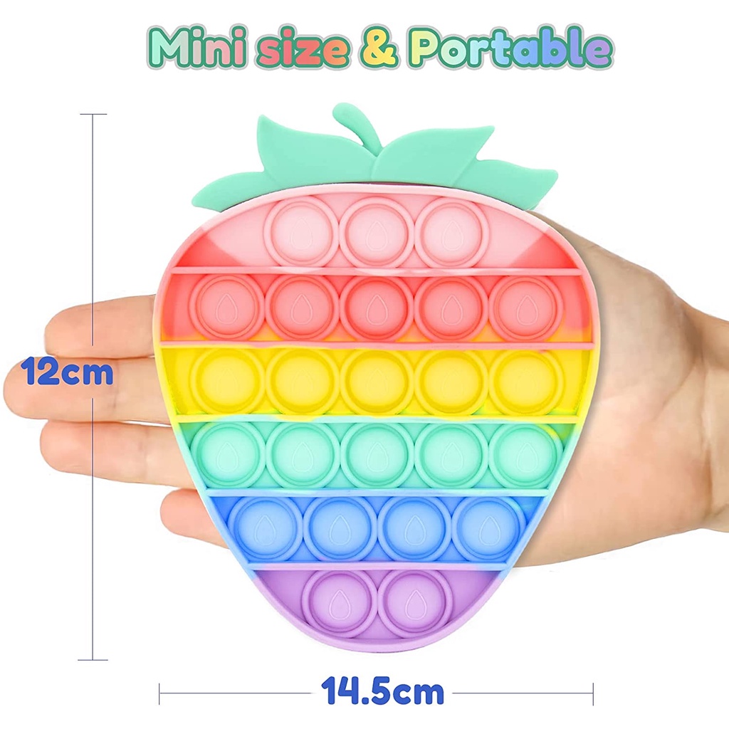 Đồ Chơi Giảm Căng Thẳng Bằng Silicon Màu Cầu Vồng