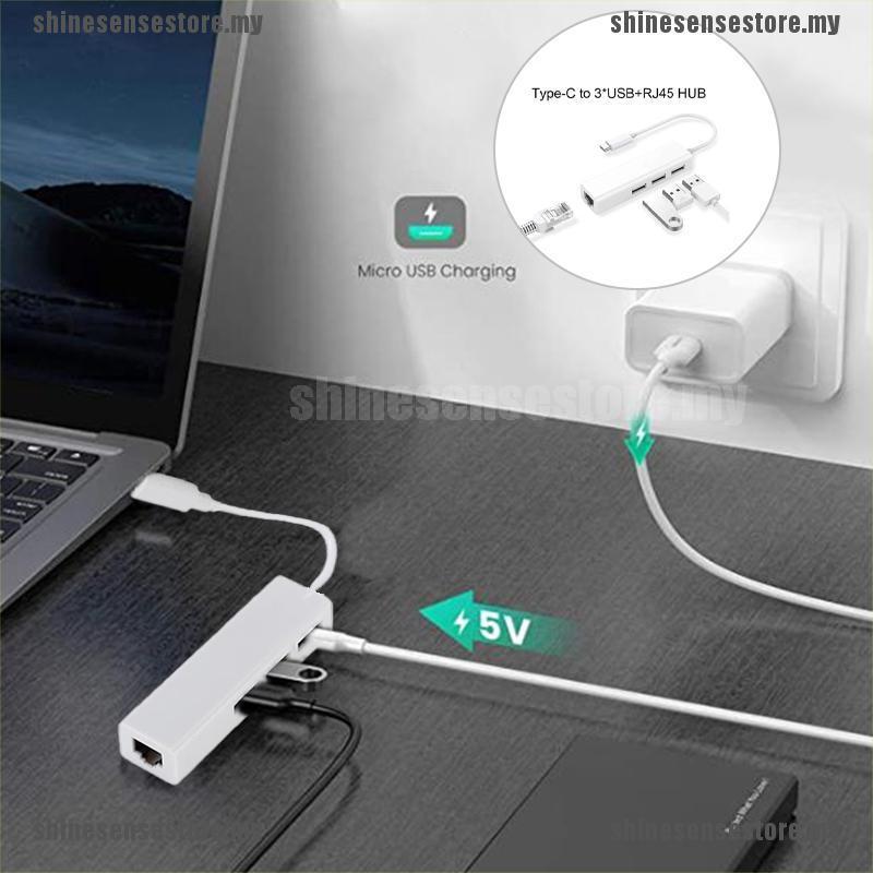 Bộ Chuyển Đổi Cổng Type C Sang Usb Rj45 Ethernet Lan