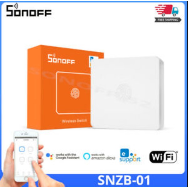 Công tắc không dây thông minh Zigbee Sonoff SNZB-01 kết nối với với Bộ trung tâm Sonoff Zigbee ZBBridge qua App eWelink