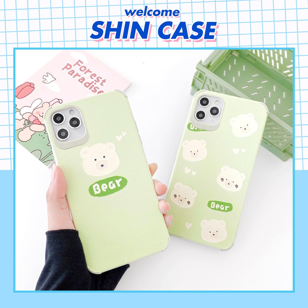 Ốp lưng iphone Green Bear da viền chống va đập 5/5s/6/6plus/6s/6splus/7/7plus/8/8plus/x/xr/xs/11/12/pro/max/plus/promax | BigBuy360 - bigbuy360.vn