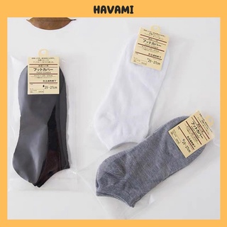 Tất vớ trơn cổ ngắn nam nữ havami t02