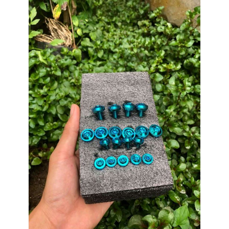 Ốc titan 6li15 gắn dàn áo ốp pô bảng tên carte mọi loại xe