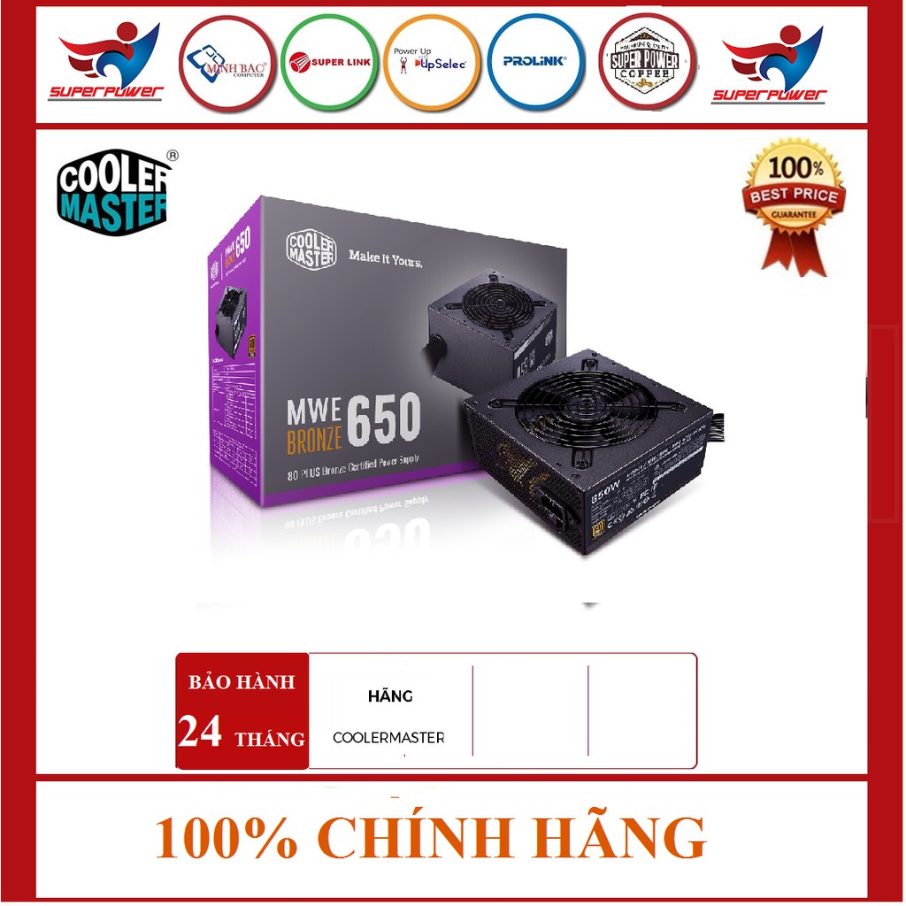 Nguồn máy tính Cooler Master MWE Bronze 650W V2 230V - 650W - 80 Plus Bronze  - Hàng chính hãng