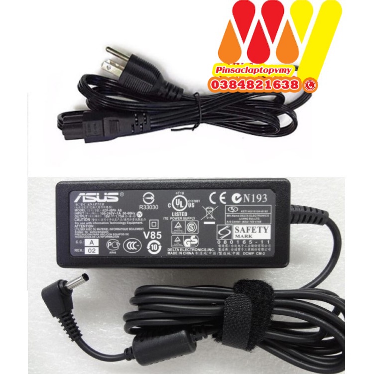 [BH 1 đổi 1] Sạc laptop Asus 19V - 2.37A - Chân nhỏ - Hàng ZIN NEW Adapter - nguồn