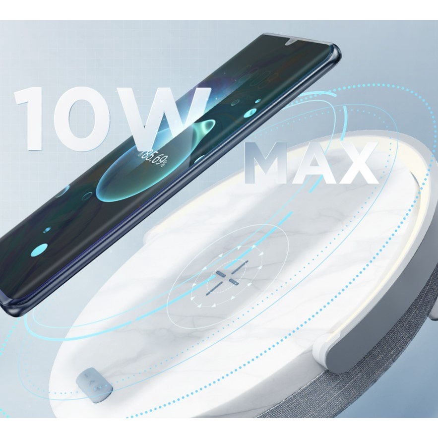 Loa bluetooth kiêm Đèn ngủ, sạc không dây, giá đỡ điện thoại thông minh EZVALO LYYD01 tiện lợi cao cấp- Minh Tín Shop