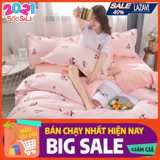 Sale lỗ 50% bộ chăn ga gối poly nhập khẩu- lazavi PN0001