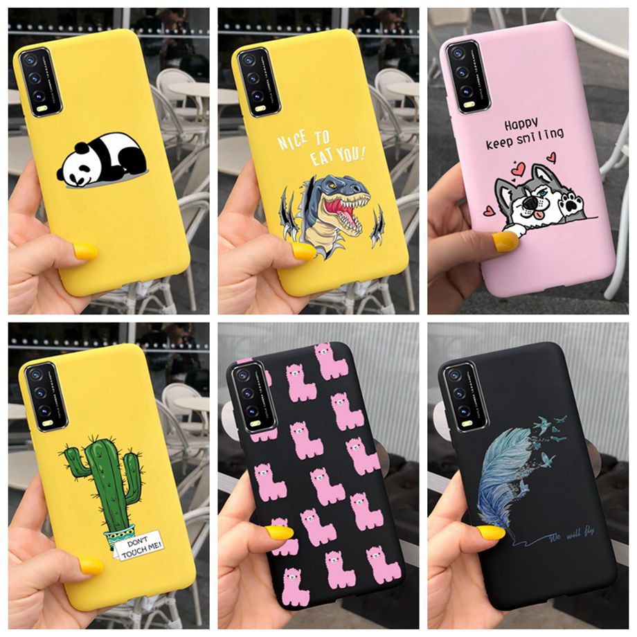 Ốp Điện Thoại Tpu Dẻo Họa Tiết Hoạt Hình Khủng Long Dễ Thương Cho Vivo Y20I Y20 Y20A Y12S Vivo Y20I Y 20
