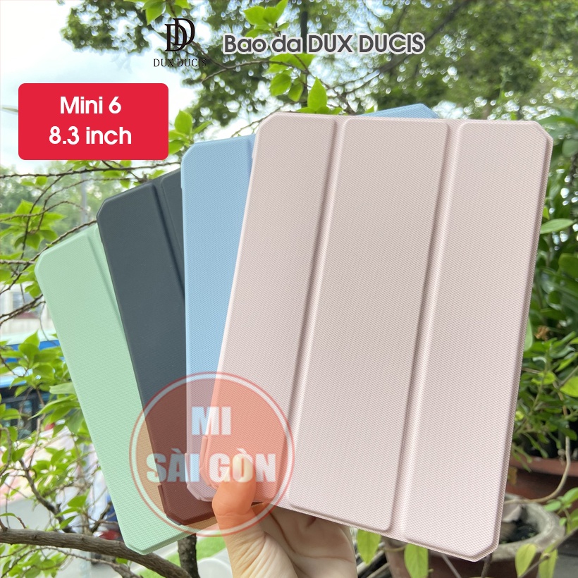 [Hỏa Tốc HCM] Bao da DUX DUCIS iPad Mini 6 (TOBY SERIES) - Mặt lưng trong, Có Khay Đựng Bút - Xanh lá