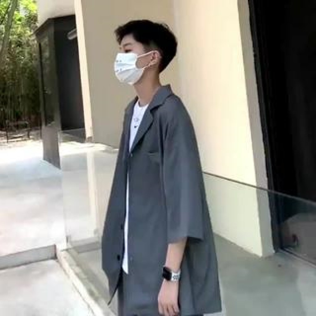 Set blazer nam tay ngắn from rộng phong cách Unisex Hàn Quốc SC03
