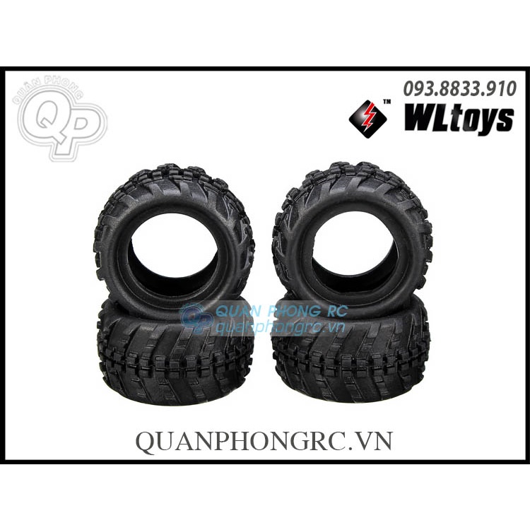 Bánh cao su cho xe WLtoys P929 1/28 Monster Truck Rubber (4 Cái)