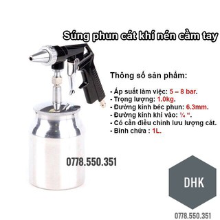 [ VIDEO THẬT] Súng Phun Cát Khí Nén Cao Cấp