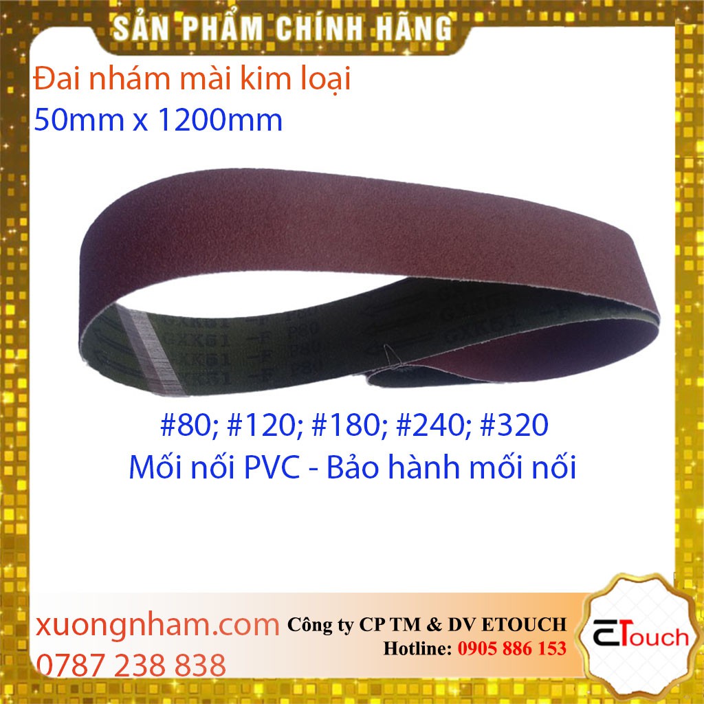 Nhám vòng 50mm x 1200mm, đai nhám vòng mài kim loại, cao su, gỗ