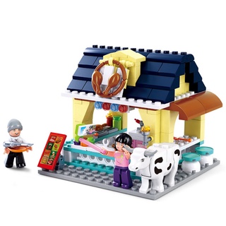 Bộ đồ chơi khối lắp ráp bbq màu hồng sáng tạo cho bé