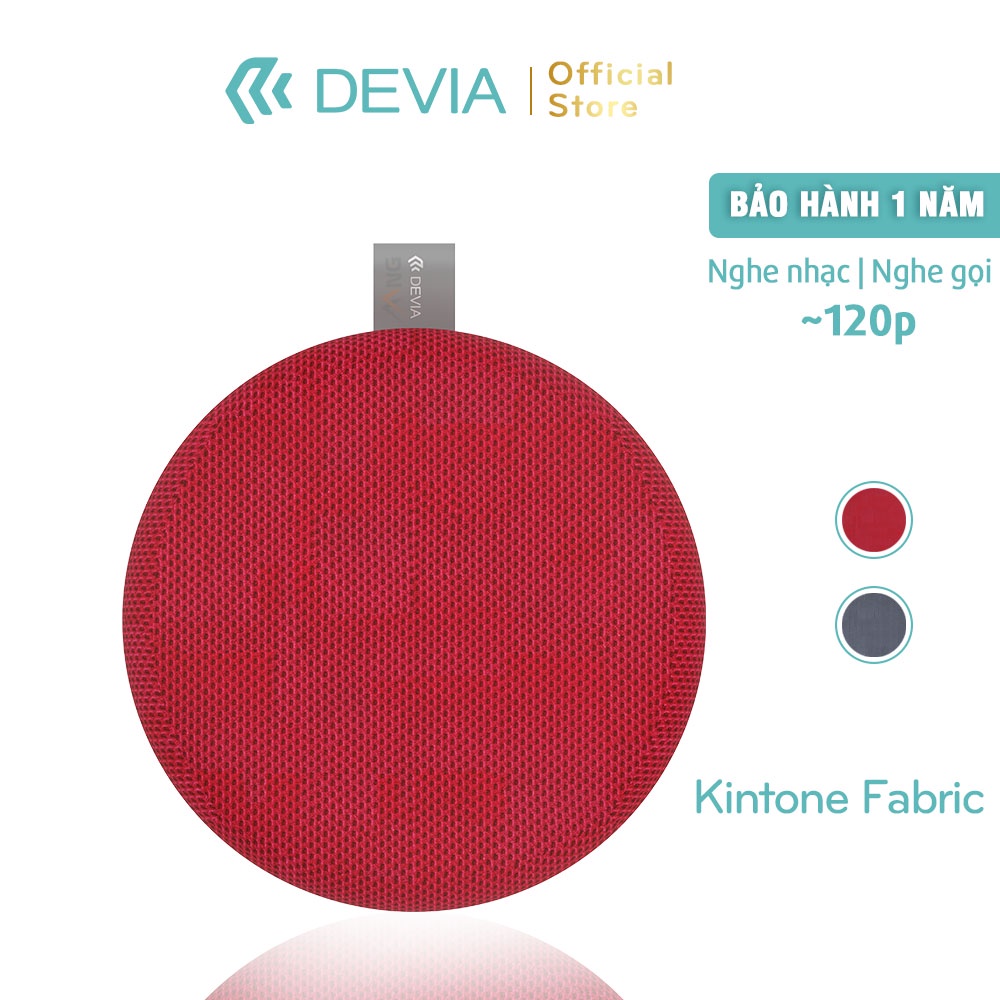 Loa Bluetooth Mini Không Dây DEVIA Kinton fabric có micro nghe nhạc gọi điện 120 phút, Hàng chính hãng BH 1 năm