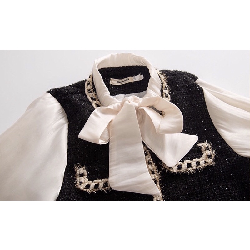LICI STUDIO – 𝐄𝐥𝐥𝐲 𝐒𝐞𝐭 – Set váy và áo dạ tweed – – top1shop