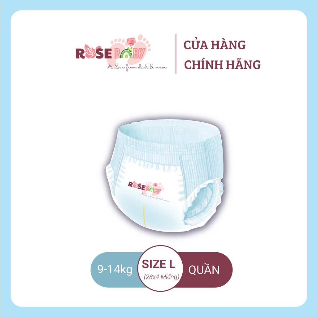 THÙNG BỈM QUẦN ROSEBABY size L (112 miếng/1 thùng)