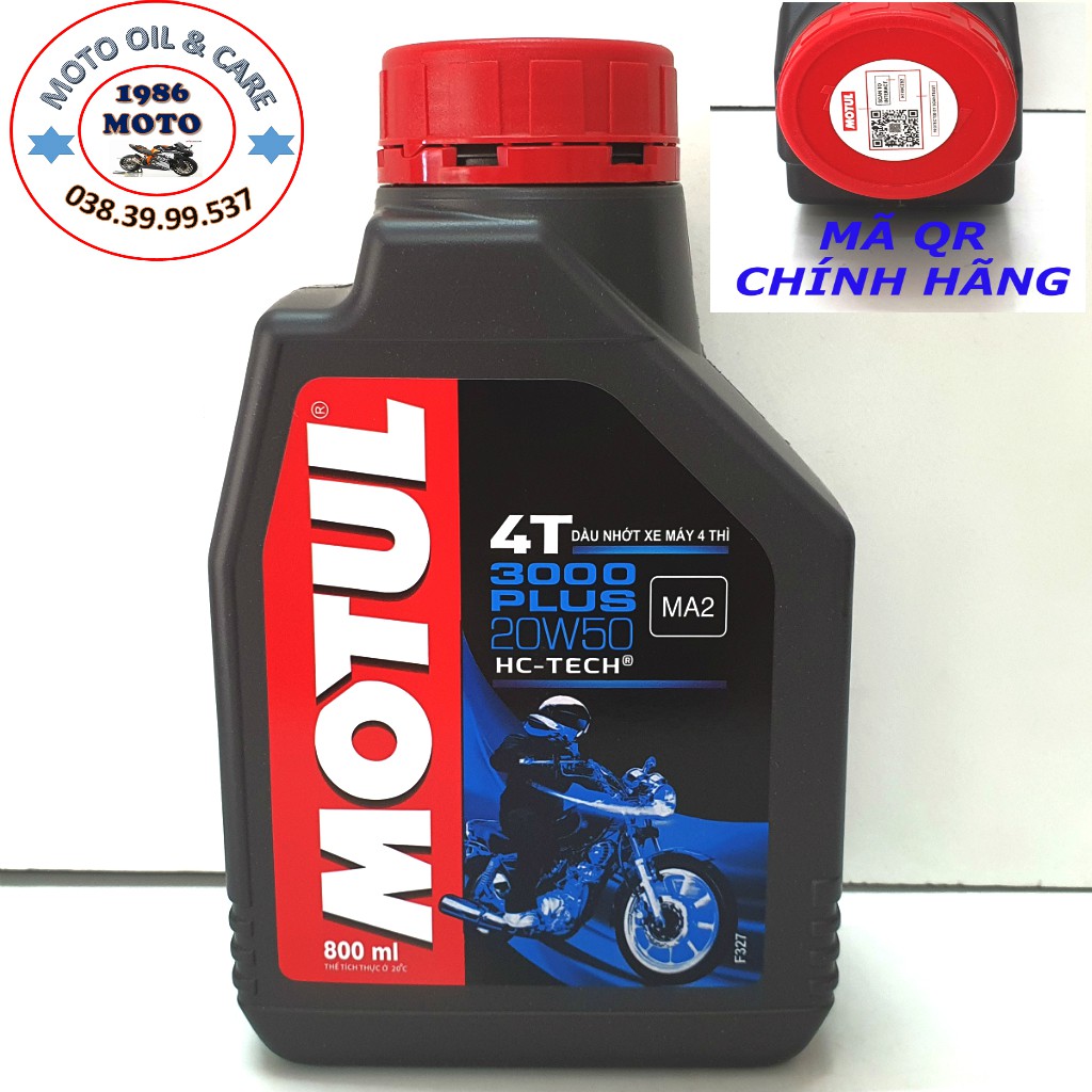 NHỚT XE SỐ CAO CẤP MOTUL 3000 PLUS 20W50 800ML