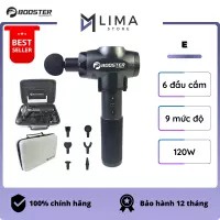 Súng Massage Booster E Máy massage 9 Mức Độ 6 đầu Massage Máy massage Cầm Tay Thư Giãn Cơ Bắp Chính Hãng