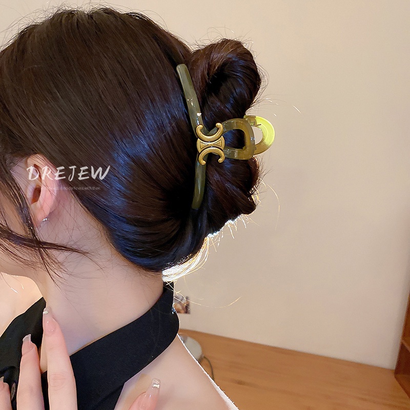 DREJEW Kẹp tóc bằng acrylic thời trang Hàn Quốc