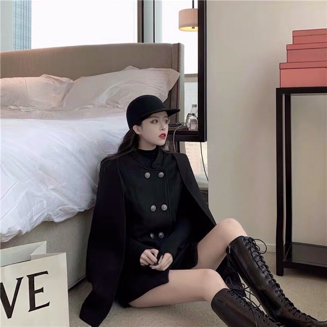 [ORDER] Áo khoác dạ cape đính khuy sang chảnh (có ảnh + video) | BigBuy360 - bigbuy360.vn