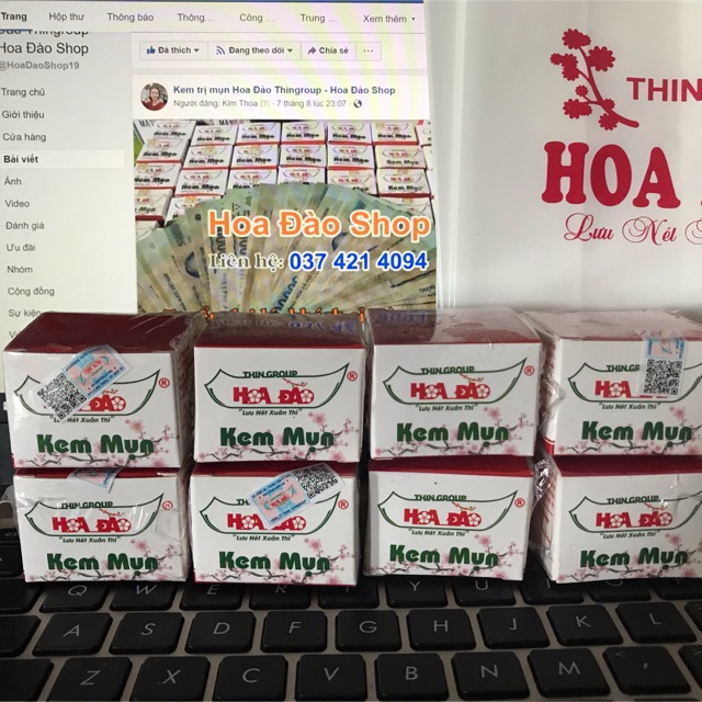 [FREESHIP] 5 Hộp Kem Mụn Dưỡng Da Hoa Đào Thingroup 8g chính hãng