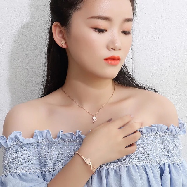 Dây chuyền titan hồ ly đuôi phun cát DTT129