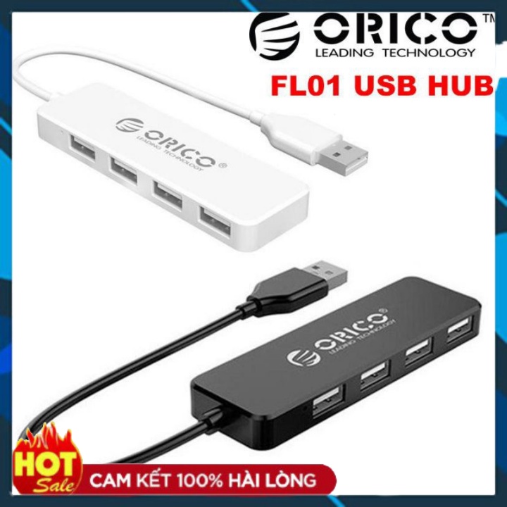 BỘ USB ORICO 4 Cổng FL01-BK-BP - FL01-WH-BP - Bộ Chia USB ORICO 4 Port( CHÍNH HÃNG)