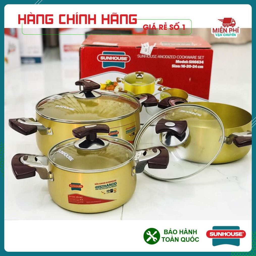 BỘ NỒI ANOD SUNHOUSE SH6634