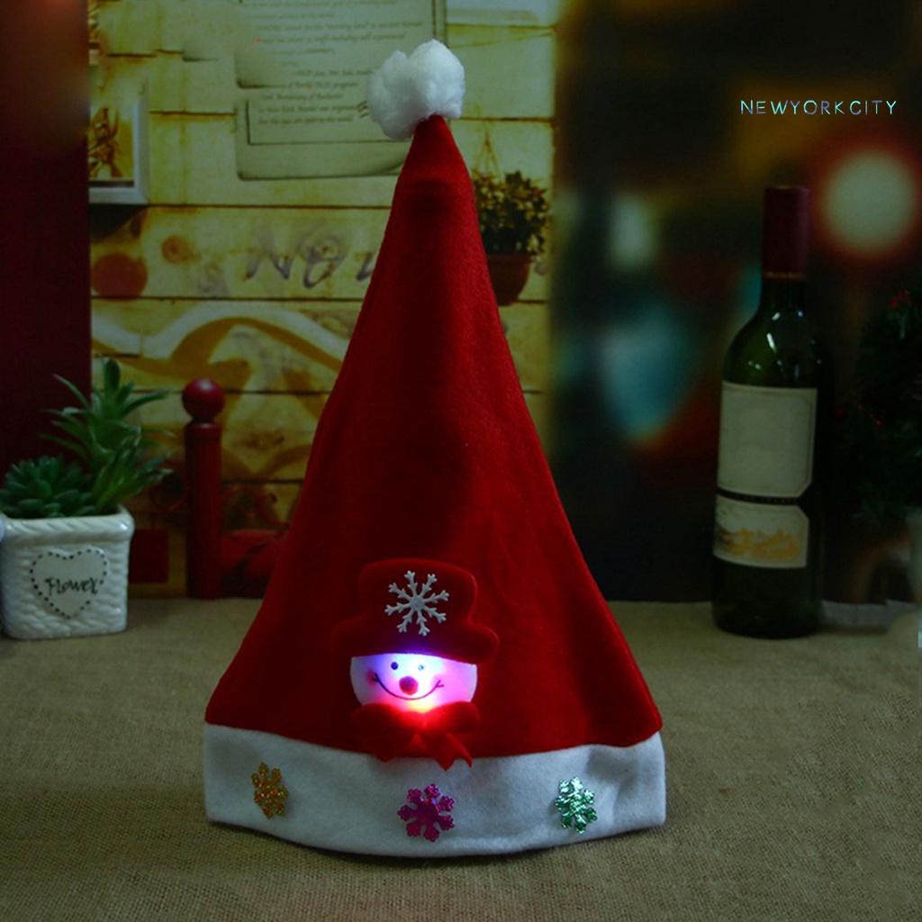 Mũ Ông Già Noel Tuần Lộc Người Tuyết Tuần Lộc Có Đèn LED Dễ Thương Trang Trí Giáng Sinh