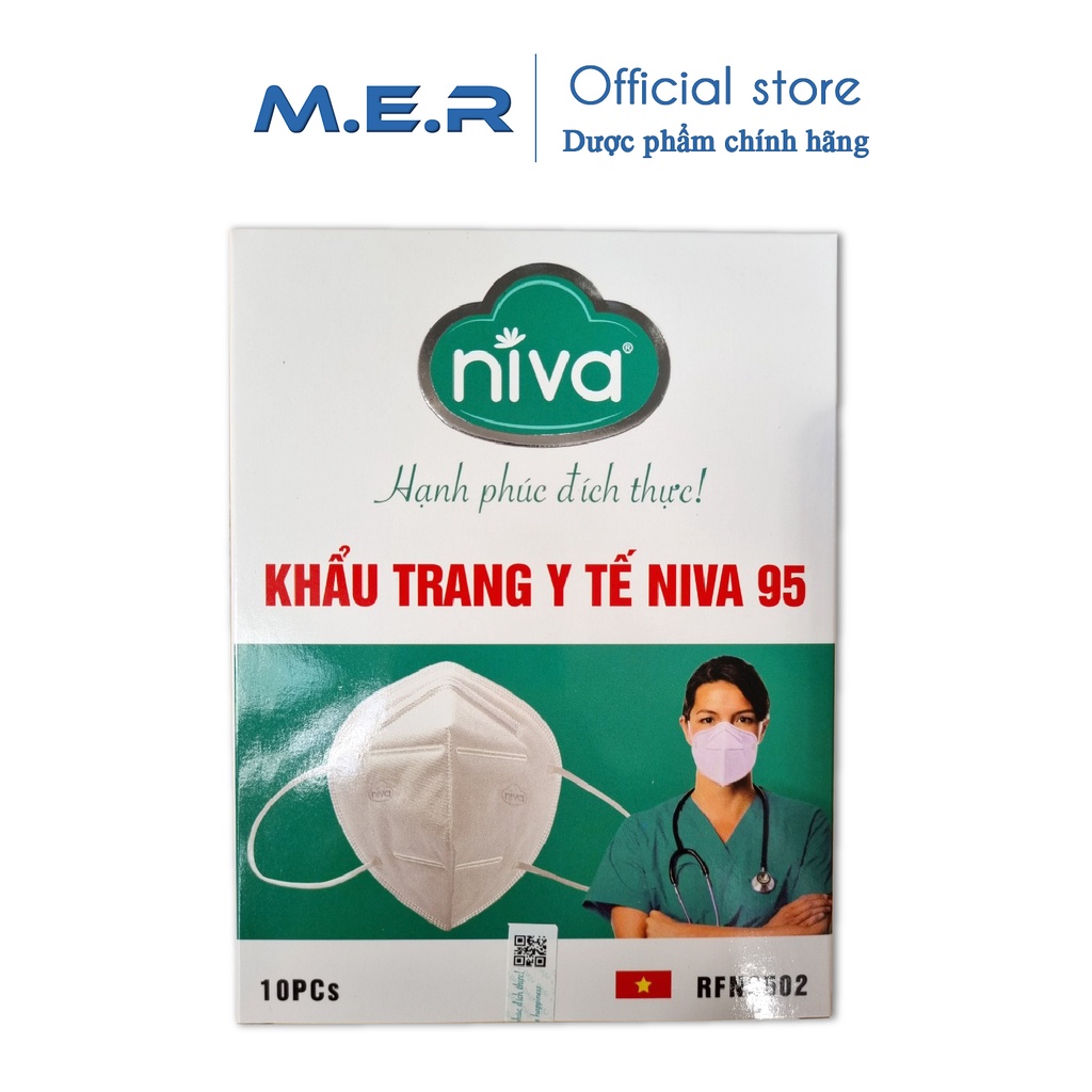 HỘP 10 CHIẾC KHẨU TRANG Y TẾ NIVA N95