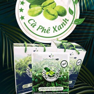 Combo 3 Hộp Cà Phê Xanh kháng mỡ Hộp 10 gói - Thiên Nhiên Việt