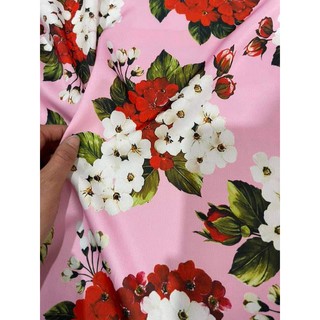 Vải ll lụa vân hàn hoa